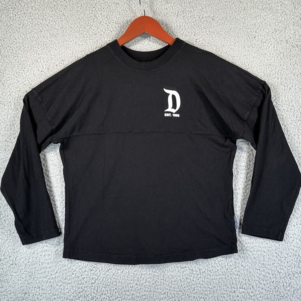 Disneyland Resort Spirit‎ Jersey Shirt Size XL Black Spell Out Logo Vacation